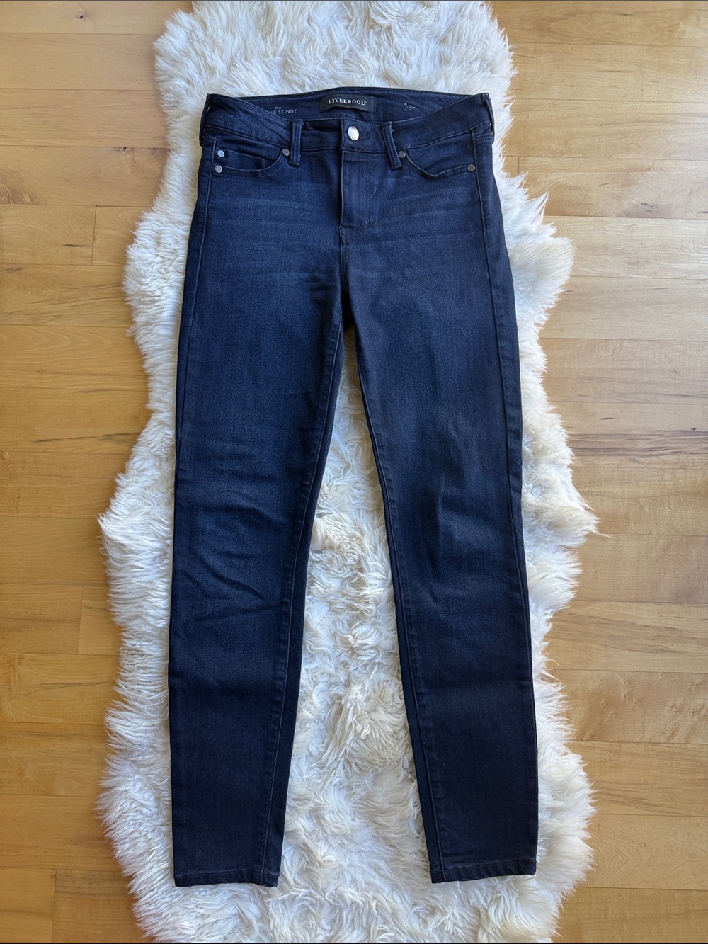 Liverpool Women's Dark Indigo Skinny Ankle Jeans, size 4/27